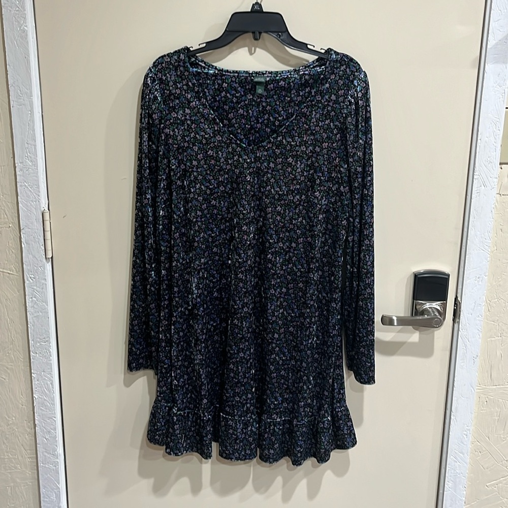 Purple and blue dress